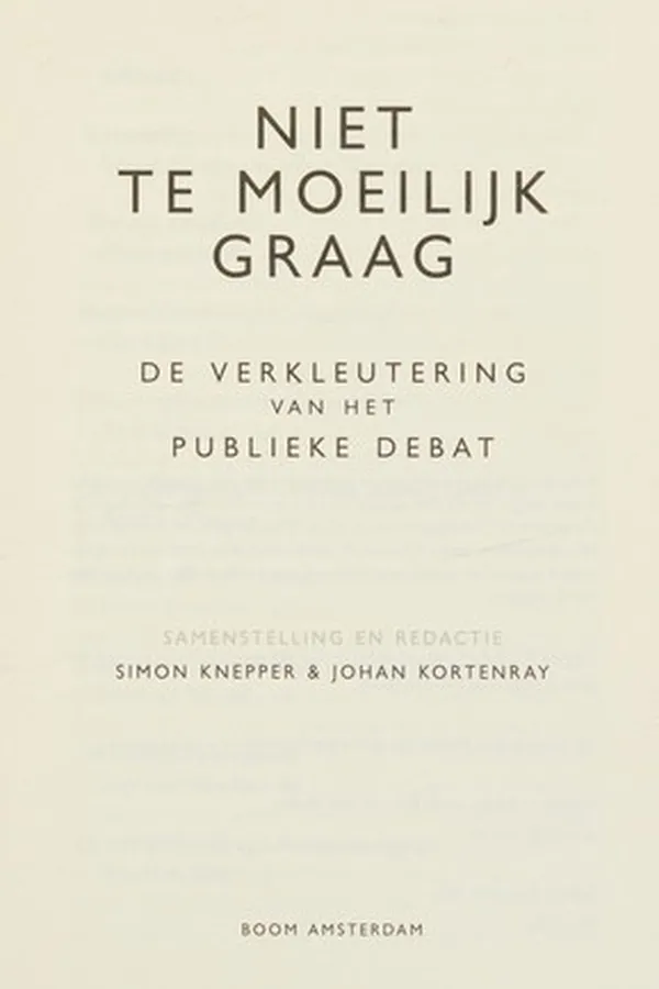 Capa de Niet te moeilijk graag