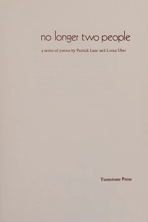 Capa de No Longer Two People