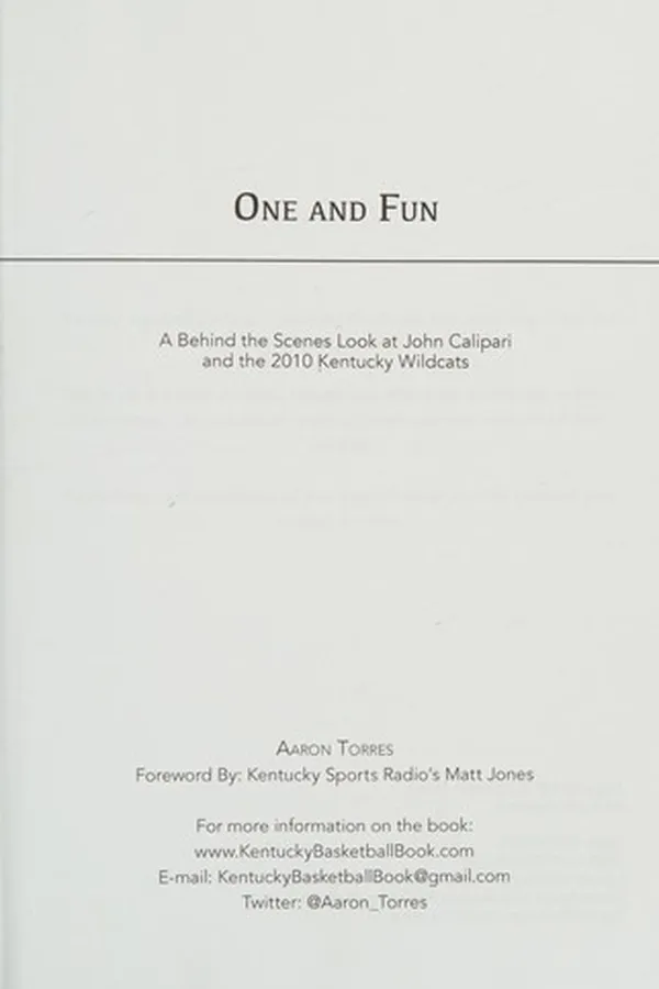 Capa de One and Fun