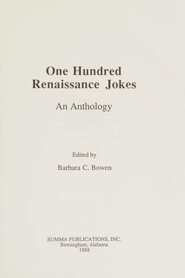 Capa de One hundred Renaissance jokes