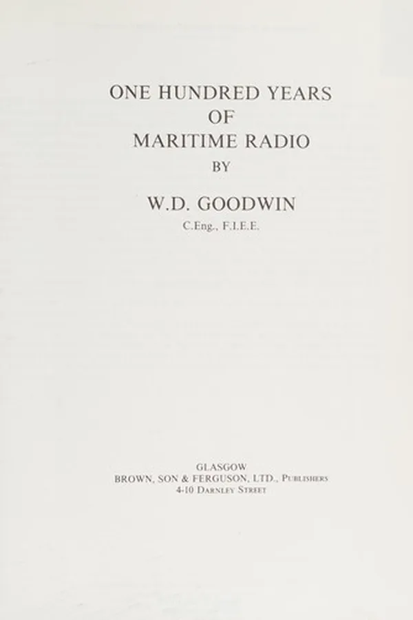 Capa de One Hundred Years of Maritime Radio