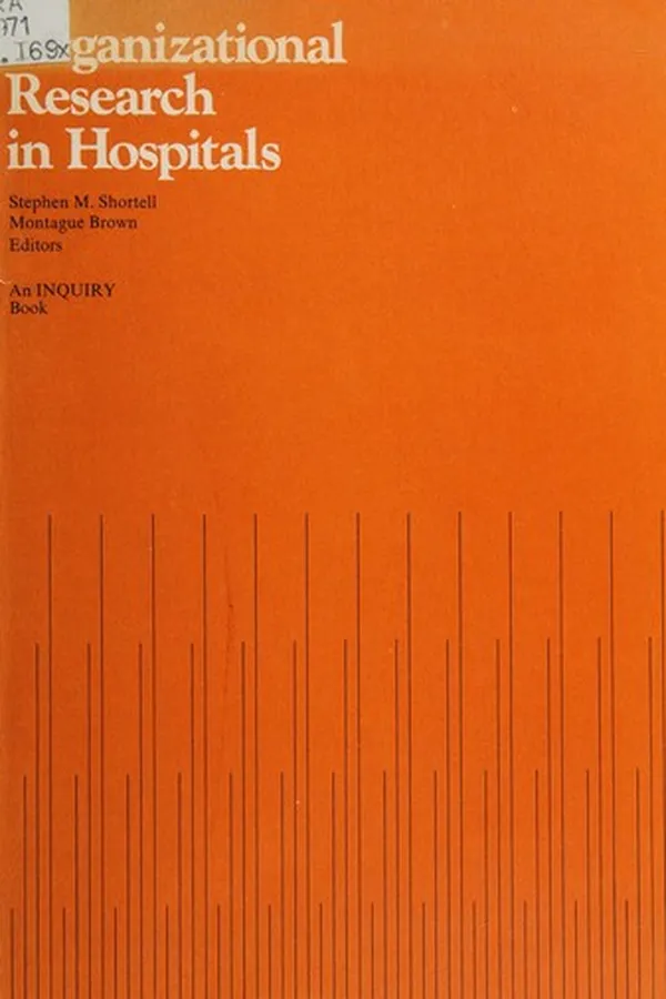 Capa de Organizational research in hospitals
