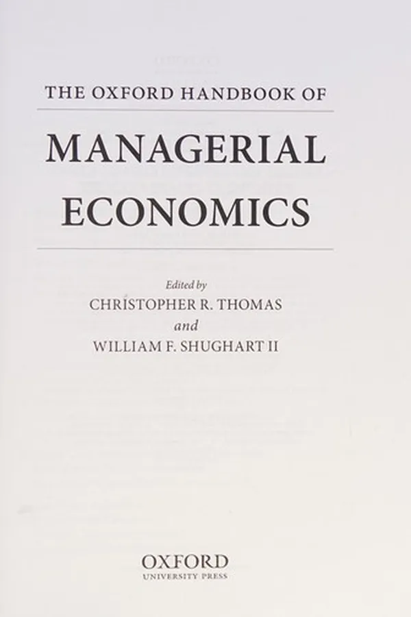Capa de Oxford Handbook of Managerial Economics