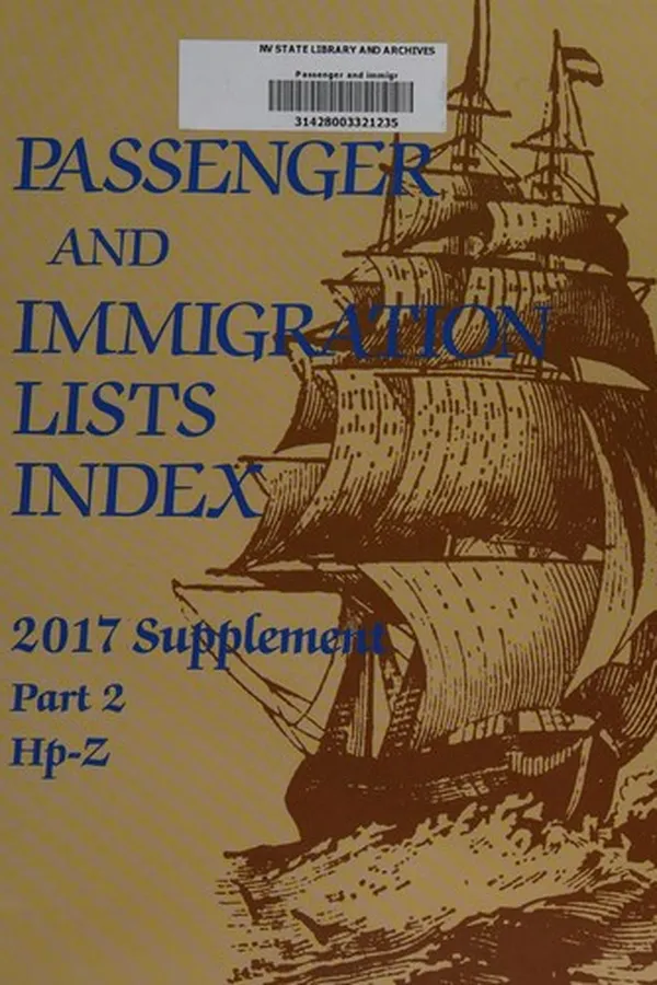 Capa de Passenger and Immigration Lists Index : 2018 Supplement, Part 2 : I-Z