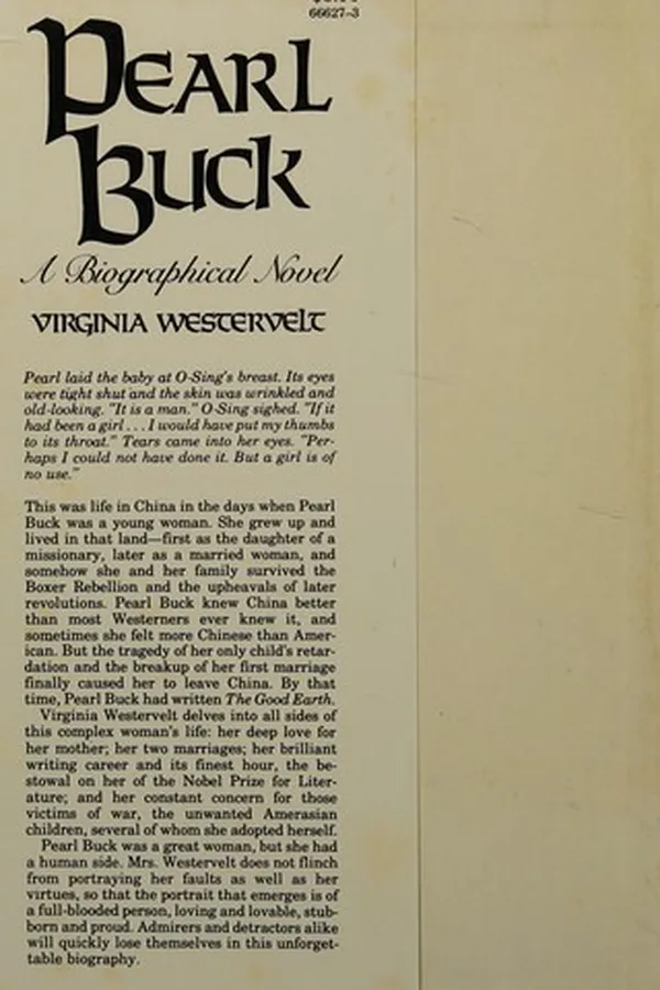 Capa de Pearl Buck, a biographical novel