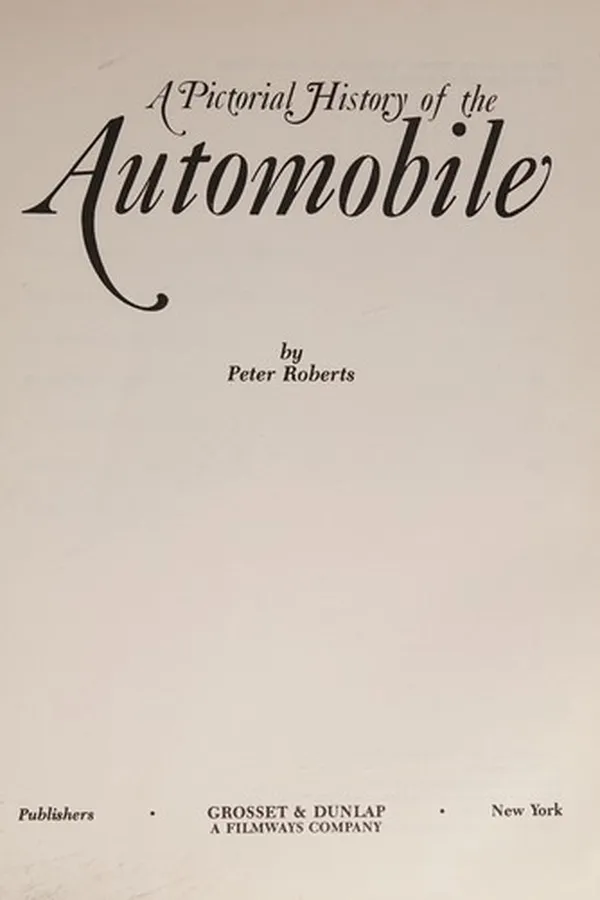 Capa de A pictorial history of the automobile