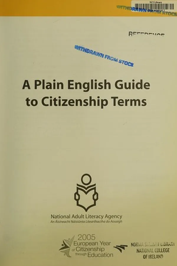 Capa de A Plain English Guide to Citizenship Terms