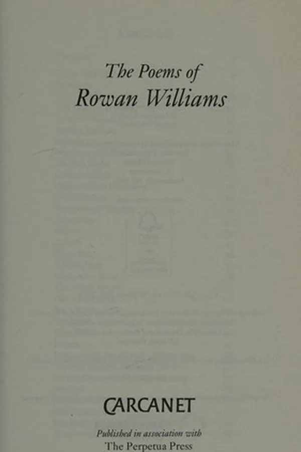Capa de Poems of Rowan Williams