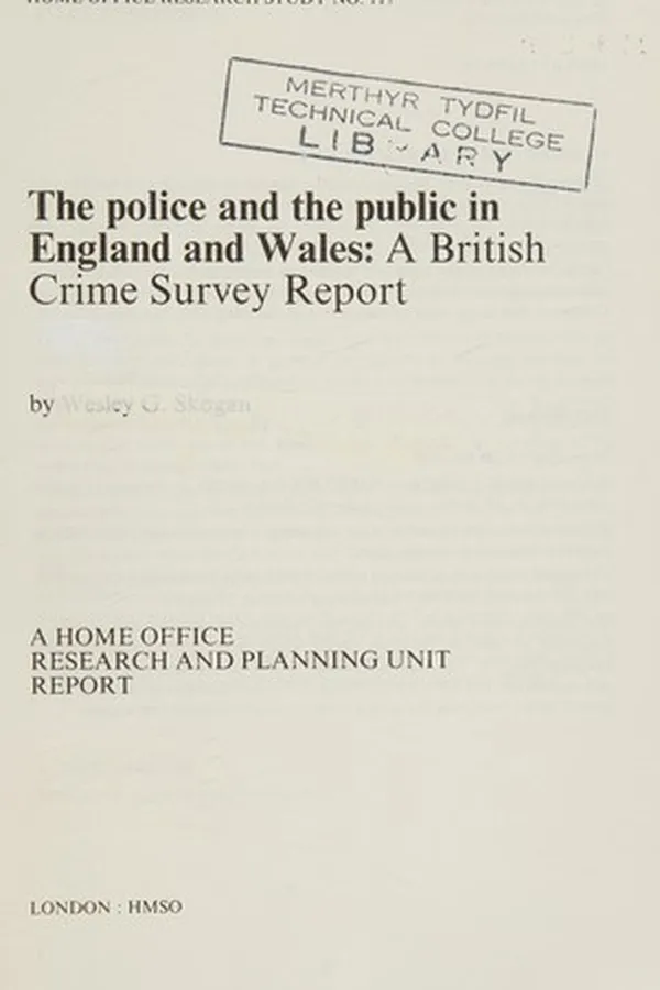 Capa de The police and the public in England and Wales