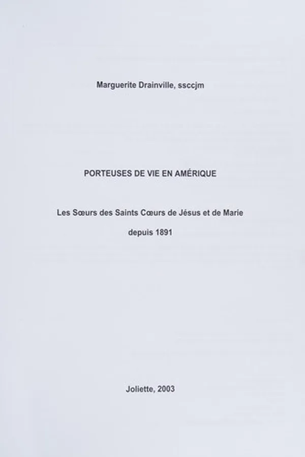 Capa de Porteuses de vie en Amérique