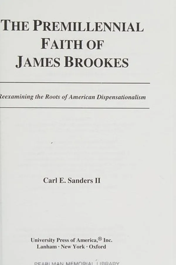 Capa de The premillennial faith of James Brookes