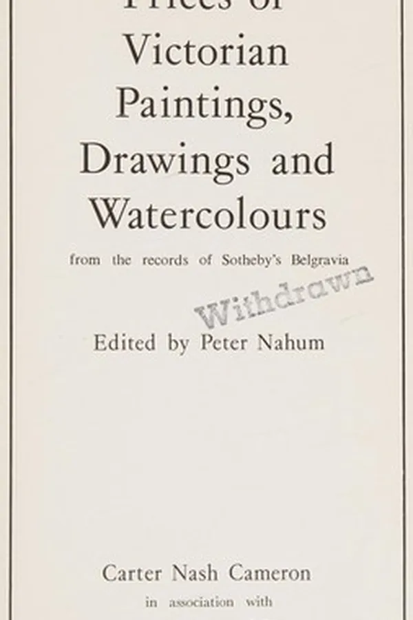 Capa de Prices of Victorian paintings, drawings, and watercolours