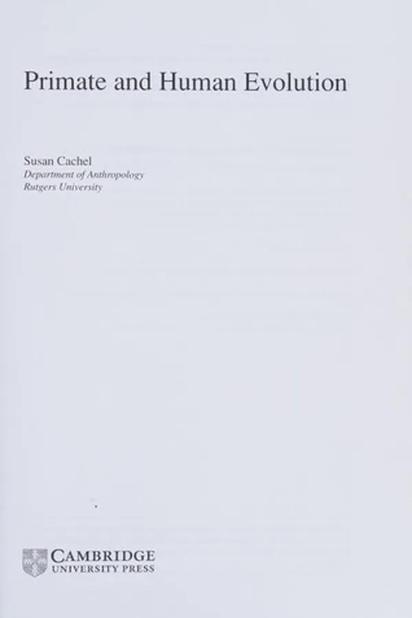 Cover of PRIMATE AND HUMAN EVOLUTION