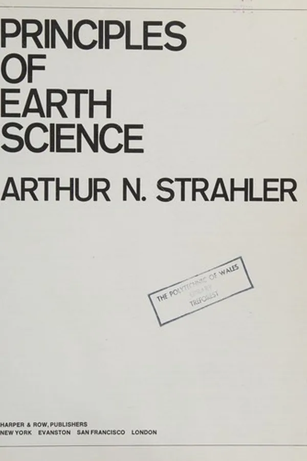 Capa de Principles of earth science