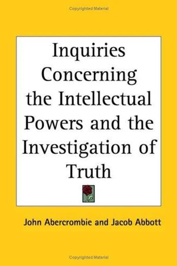 Capa de Inquiries concerning the intellectual powers, and the investigation of truth