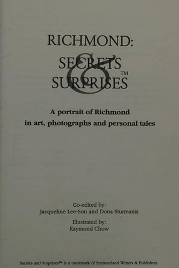 Capa de Richmond, secrets & surprises