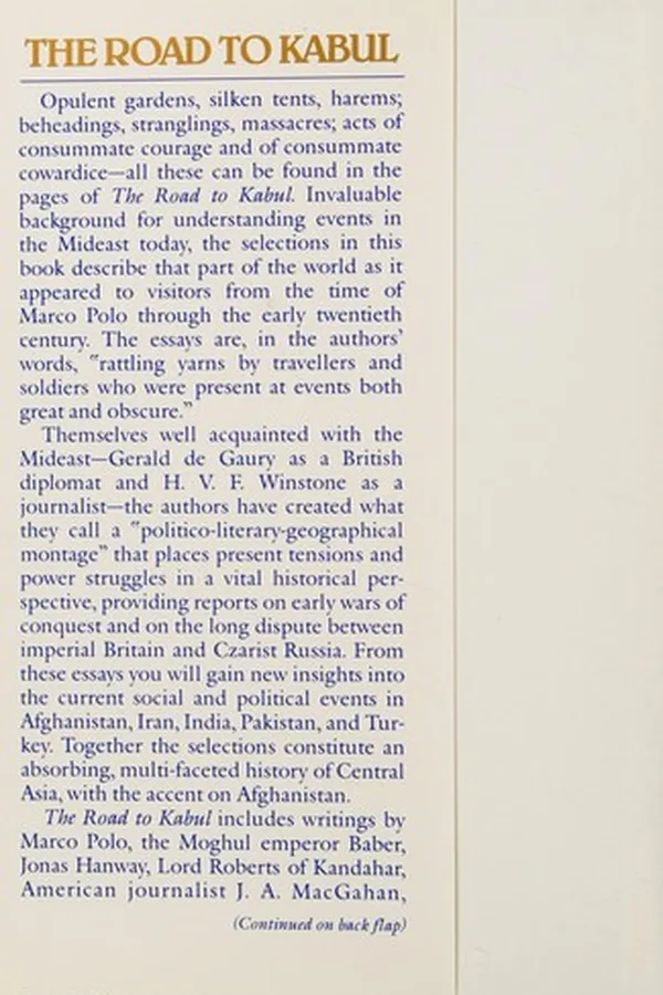 Capa de The Road to Kabul