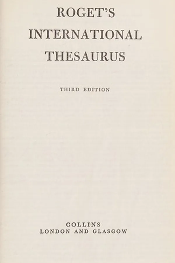 Capa de Rogets International Thesaurus