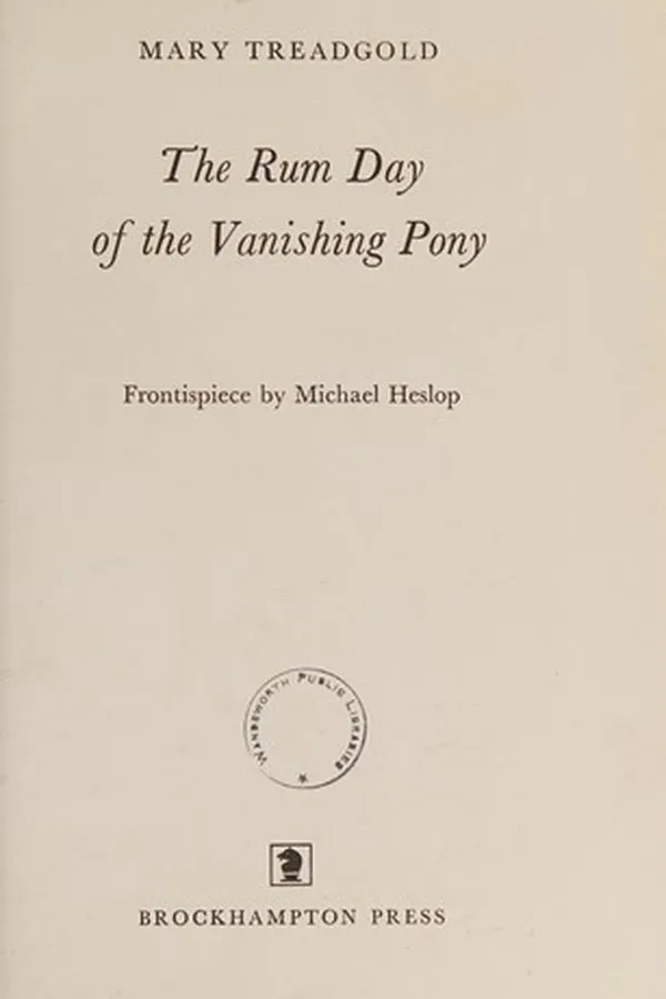 Capa de The rum day of the vanishing pony
