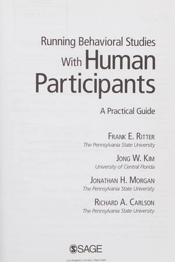 Capa de Running behavioral experiments with human participants