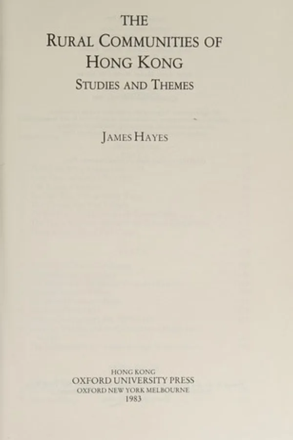 Capa de The rural communities of Hong Kong
