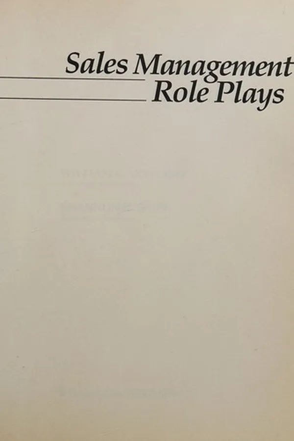 Capa de Sales management role plays