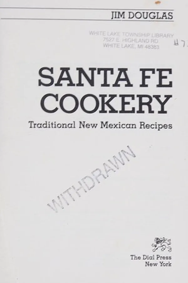 Capa de Santa Fe cookery