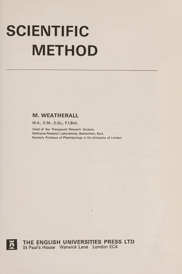 Cover of Scientific method