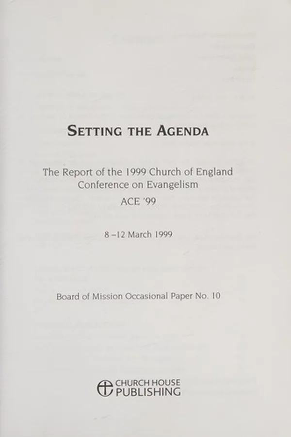 Capa de Setting the agenda