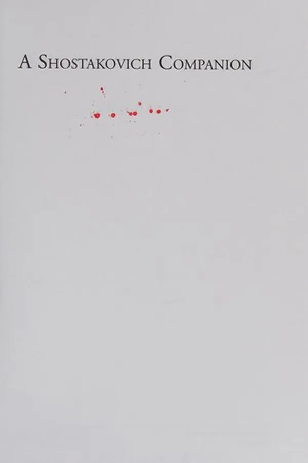 Capa de A Shostakovich companion