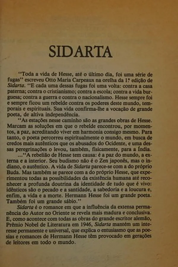 Capa de Sidarta
