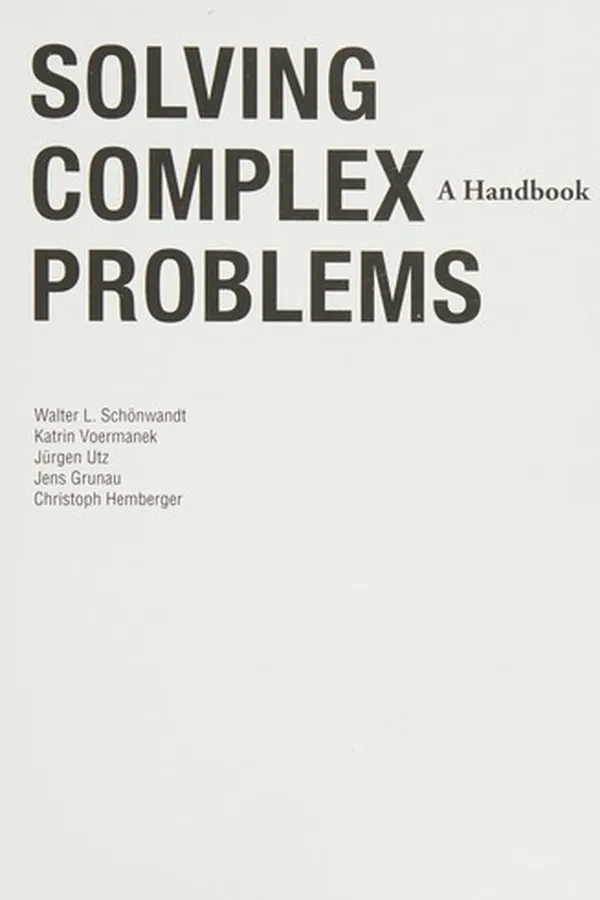 Capa de Solving Complex Problems