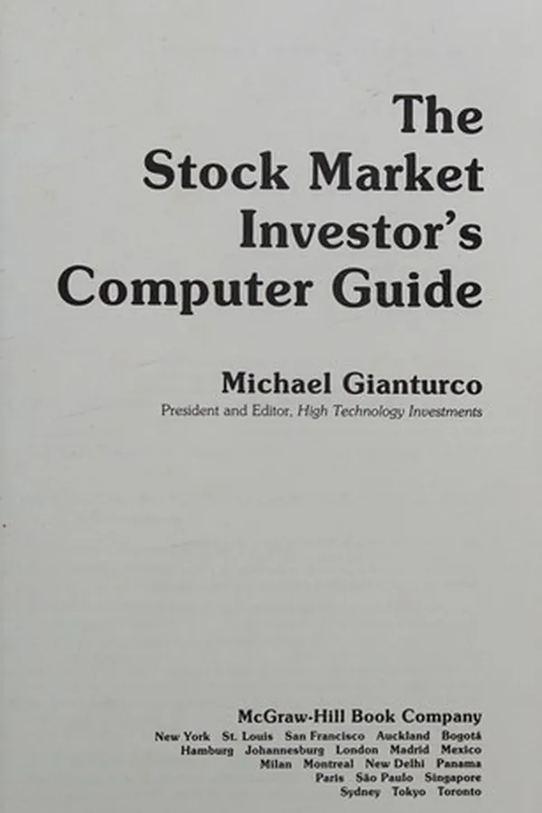 Capa de The stock market investor's computer guide