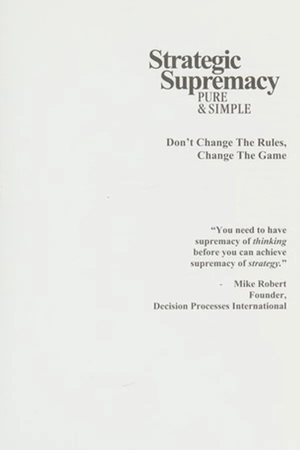 Capa de Strategic Supremacy Pure & Simple