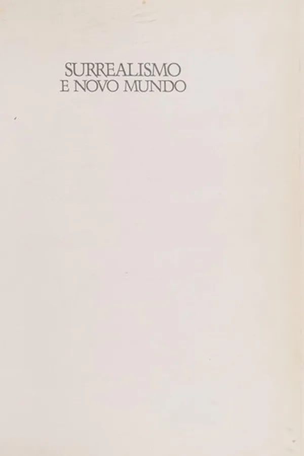 Capa de Surrealismo e novo mundo