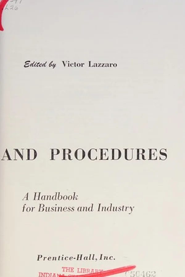 Capa de Systems and procedures