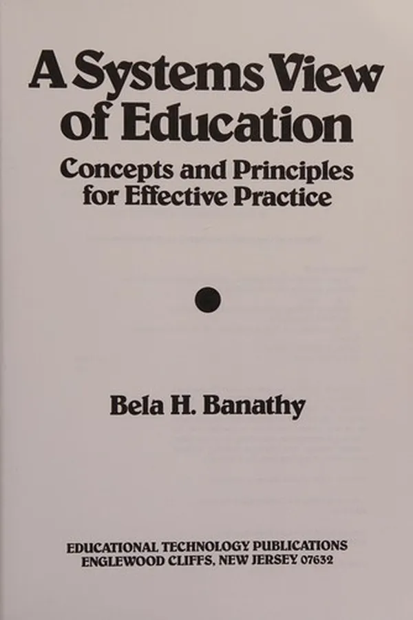Capa de A systems view of education