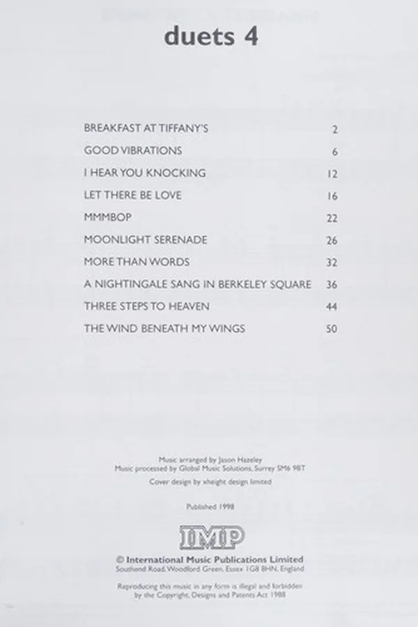 Capa de Duets (Take It Easy Together) (v. 4)