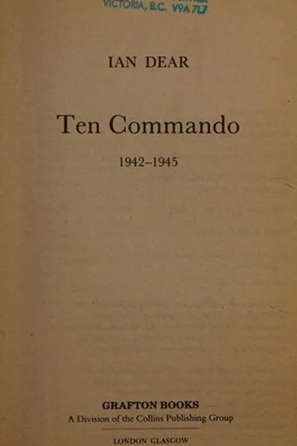 Capa de Ten Commando 1942-1945