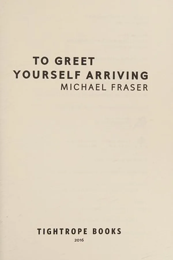 Capa de To Greet Yourself Arriving