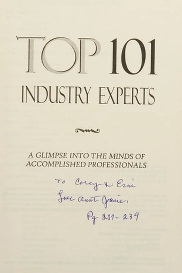 Capa de TOP 101 INDUSTRY EXPERTS