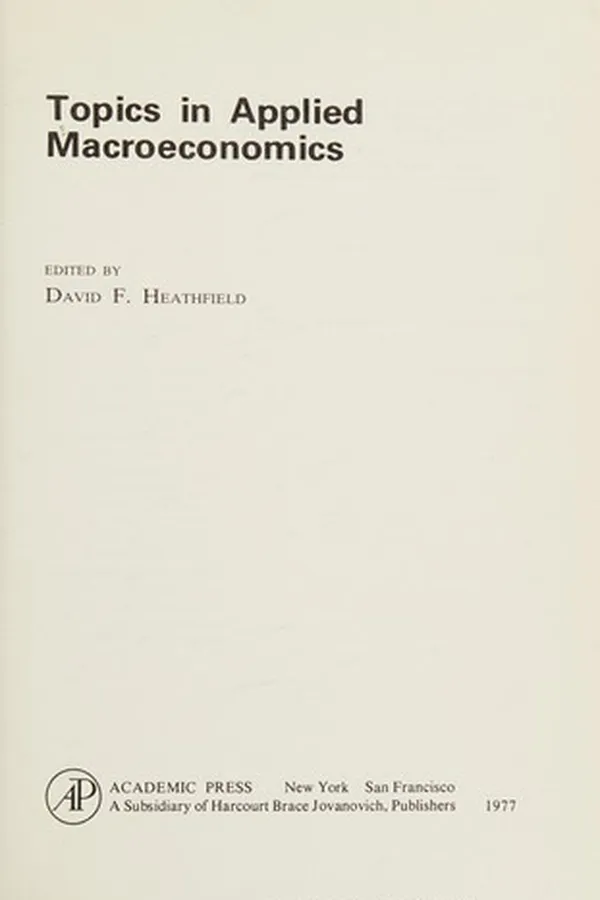 Capa de Topics in applied macroeconomics