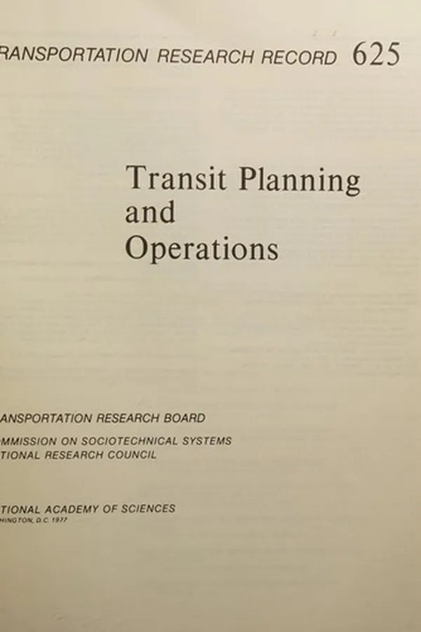 Capa de Transit planning and operations