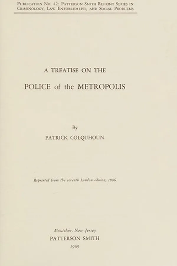 Capa de A treatise on the police of the metropolis