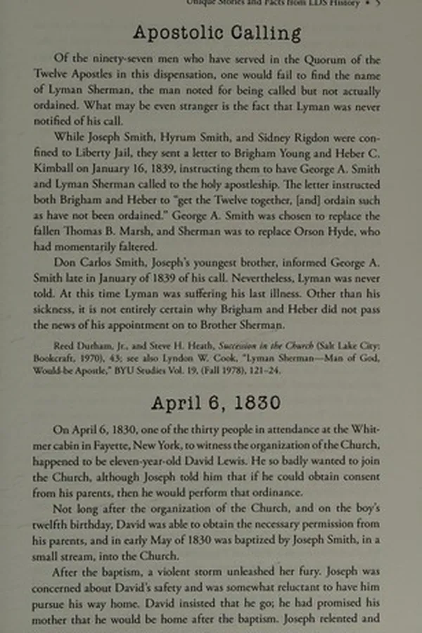 Capa de Unique stories from LDS history