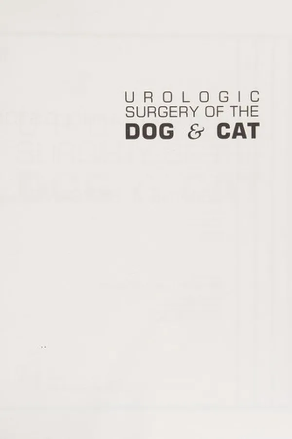 Capa de Urologic surgery of the dog and cat