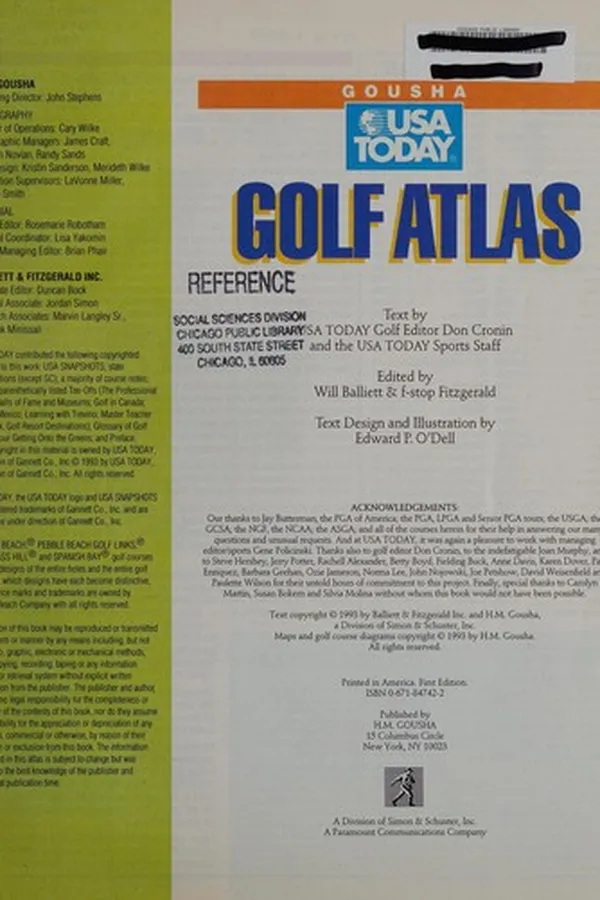 Capa de USA Today Golf Atlas