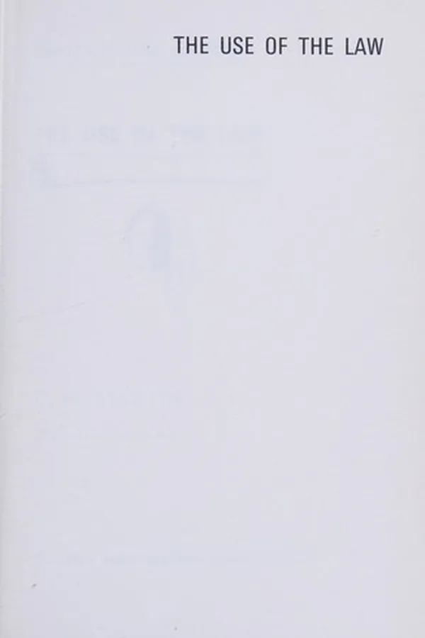 Capa de The use of the law