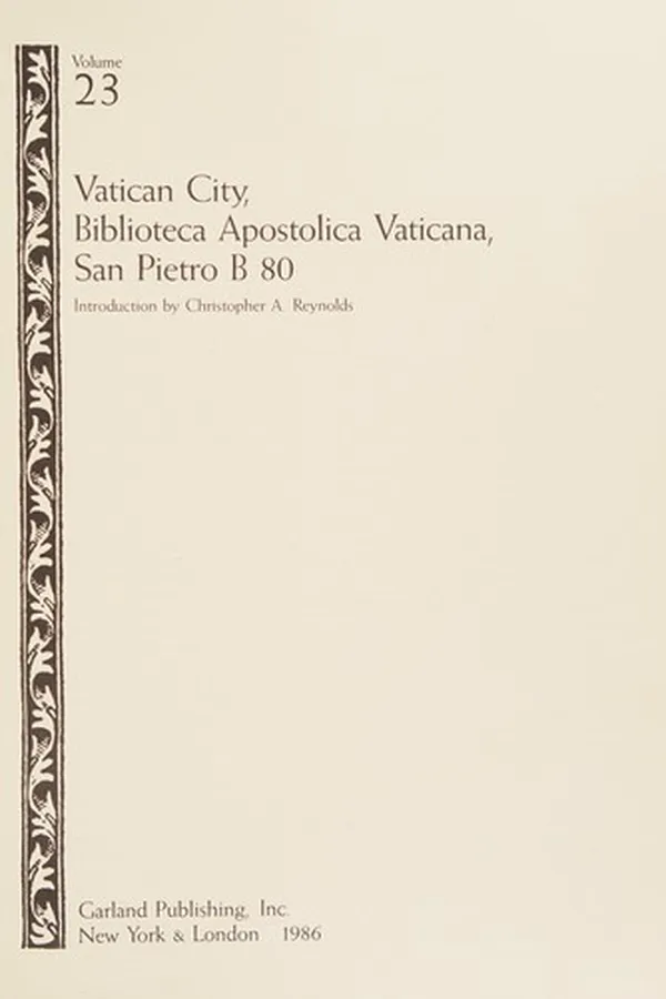 Capa de VATICAN BIB APO SAN PIETR (Renaissance Music in Facsimile)