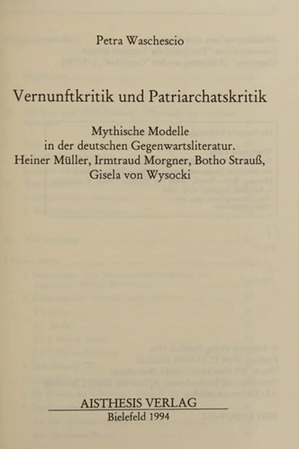Capa de Vernunftkritik und Patriarchatskritik
